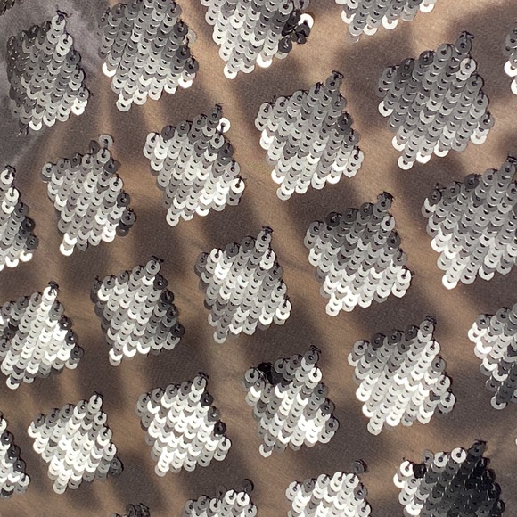 ALLSAINTS - sheer mesh s/s dress tunic w black lattice sequins on both sides - 8 - Picture 10 of 16